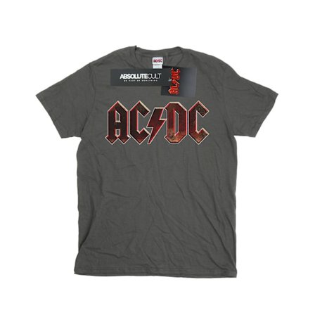 AC/DC Pojkar Logotyp Raw Distressed T-Shirt 9-11 År Kolgrå