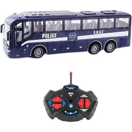 130 Fjernstyret Bil Realistiske Lys Radiostyret Maskine Legetøj Elektronisk Lastbil Rc Skolebus Til Børn Drenge Fødselsdagsgaver Grøn