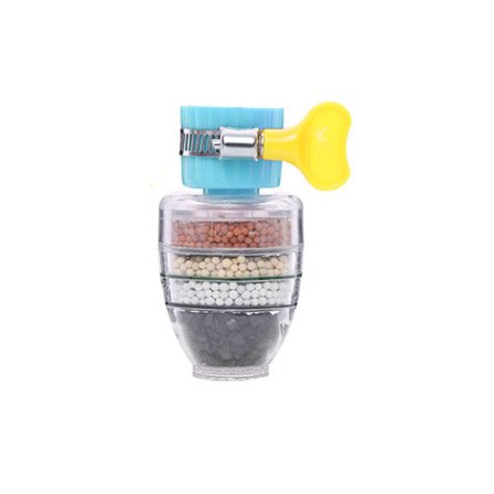 Lille blå vandhane filter, aktiveret kul, postevand