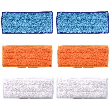 6 pakker vaskbare moppepuder, der er kompatible med iRobot Braava Jet