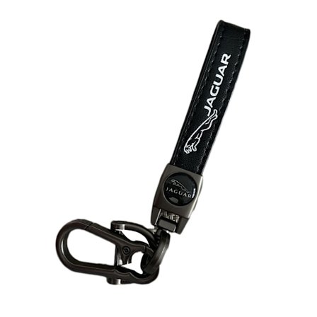 Ægte læder nøglering med bil logo kompatibel med Jaguar nøglering læder nøglering egnet til kvinder og mænd Jaguar tilbehør