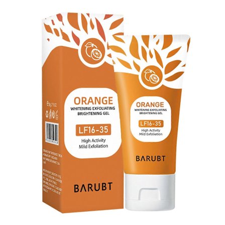 Enzym Apelsinblekande Exfolierande Gel - Förminskar porer Ansiktsgel, Djuprengöring, Mild Peeling Scrub för Len, Strålande Hud