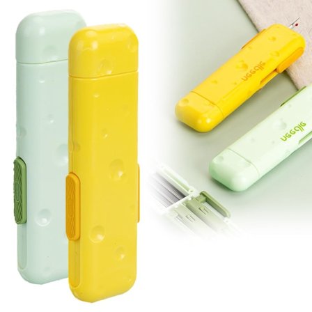 2 st 3-i-1 Automatisk Nålträdare & Sömsprättare, Snabbt Symaskinstillbehör för Quilting & Stickning, Grön+Gul