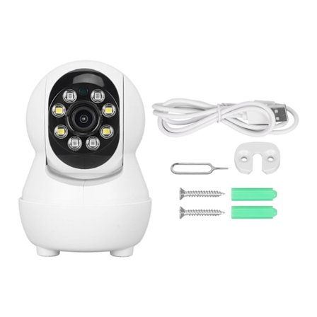 Trådlös HD 1080P Säkerhetskamera med Mörkerseende 2-Vägs Intercom WiFi CCTV för Hem W108B
