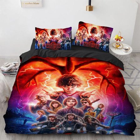 Stranger Things sengetøy polyester dynetrekk for filmkarakterer 135*200
