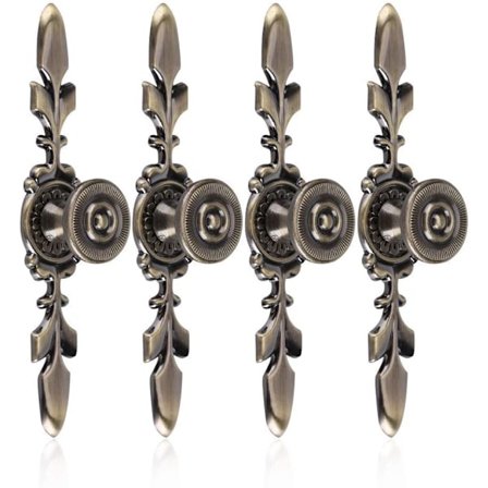 4 stk. Vintage-stil dørhåndtak (grønn bronse)