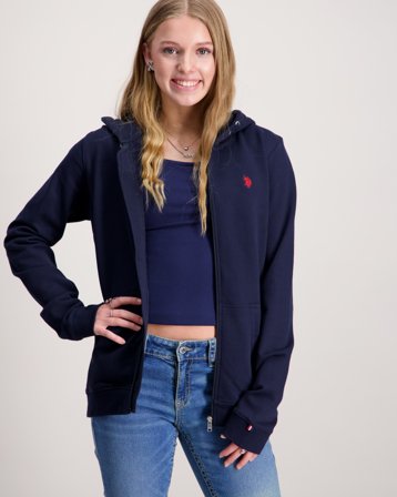 U.S. Polo Assn. Zip Front Blauw Hoodies Meisjes - Kids Brand Store