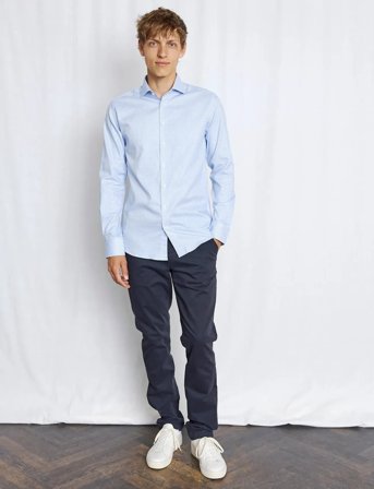 Bruun & Stengade Bs Austin Modern Fit Shirt - Blue - 38