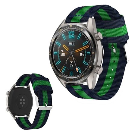 Huawei Watch GT 2 46mm nylon watch band - Dark Blue / Green