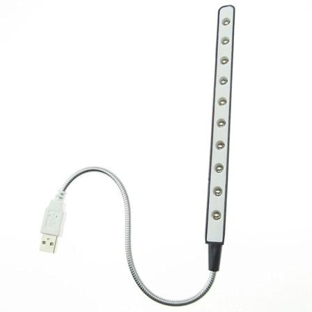 Usb-Led-valo - 10 Super Kirkasta Led-lukuvaloa, Ei Tarvita Paristoja, Musta