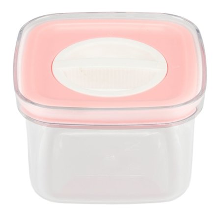 Kjøkken mat oppbevaringsboks lufttett mat oppbevaringsbeholder forseglet gjennomsiktig tank med lokk for blandet korn ris rosa 600ml