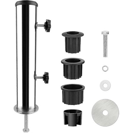 Universellt rostfritt stålrör, Parasollställ i rostfritt stål, Parasollfot i rostfritt stål, Parasolltillbehör med rörfot i rostfritt stål