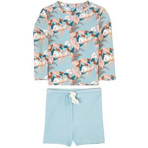 Kids - Louise Misha Blue Birds Agik Rashguard Set 18 Months - Swimwear and coverups - 18 months - Blue