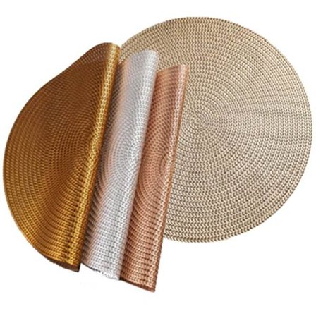 Sett med 4 runde miljøvennlige kaffekoppunderlag Bryllup Jul Bordsputer Kjøkkenutstyr