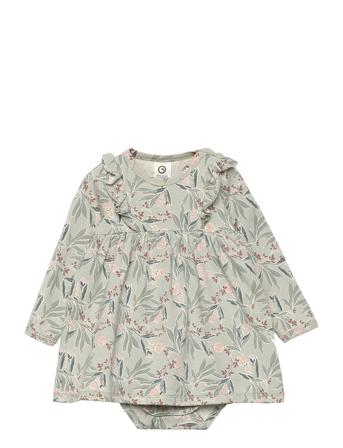 Peony Dress Body Dresses & Skirts Dresses Baby Dresses Long-sleeved Baby Dresses Monivärinen/Kuvioitu Müsli By Green Cotton
