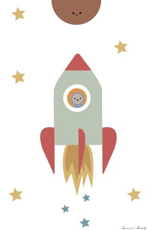 Pelcasa - Juliste Solar Rocket - Valkoinen - Julisteet - - Homeroom