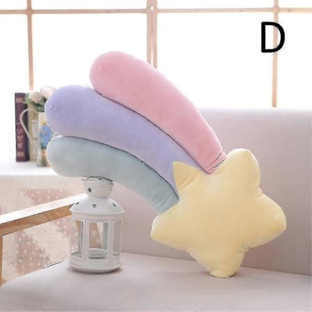 Mjuk Sky Kuddar Godisfärg Regnbåge Moln Stjärna Måne Kudde Sits Prydnadskudde Leksak För Barn Gåva Hem Vardagsrum Kontor Dekor