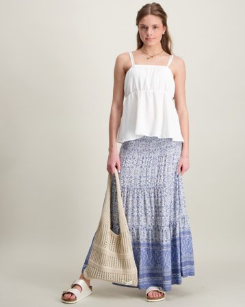 Grunt GRJazmi Print Skirt Blå Kjolar Tjej - Kids Brand Store