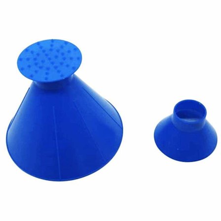 Rund isskrape is snø frost skrape bil frontrute isskrape multifunksjonell kjegle drivstofftrakt snøskuffe