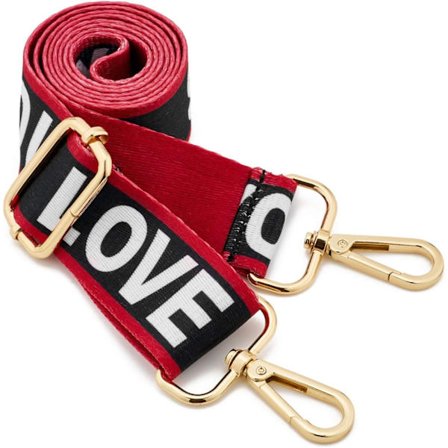 Bred Axelrem Justerbar Ersättningsrem Crossbody Canvasväska Handväska (röd)