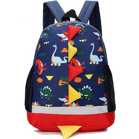 Mörkblå barnryggsäck för dagis pojke och flicka skolväska, dinosaurie ryggsäck design för barn 2-6 år gammal