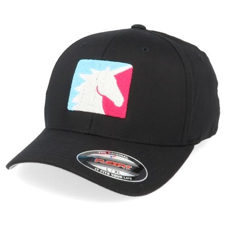 Unicorns - Svart flexfit Keps - Unicorn Sport Logo Black Flexfit @ Hatstore
