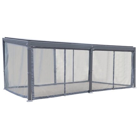 Pergolagardiner, skifer, sæt med 6, 6x3,5m, UV-bestandige