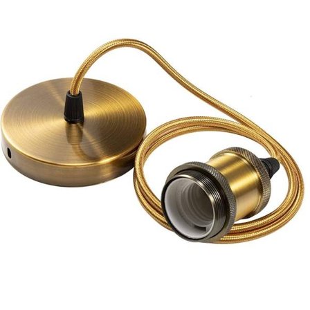 NOE Lampeholder E27 Metallampe Hengelampeholder wit