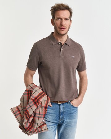 GANT Herren Regular Fit Piqué Poloshirt (L) Grün