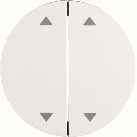 Hager 16442089 Vippearm for R.1 og R.3 Todelt vippe, hvit, symbol «piler», Strømbrytere & vegguttak