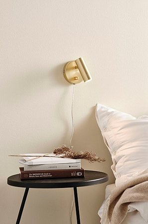 Jotex - LEE lampa ścienna - pojedyncza Szczotkowany mosiądz - Kup Kinkiety firmy Jotex