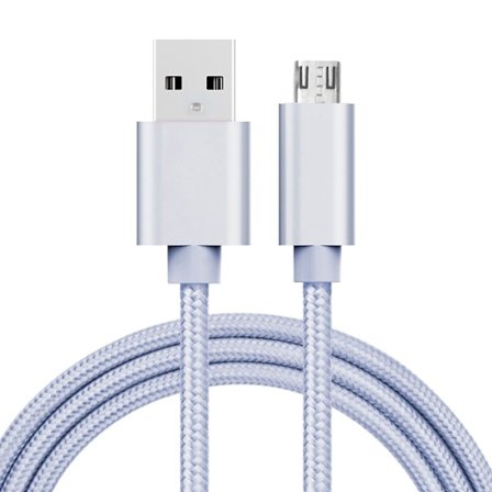 Micro USB till USB Tygkabel 3A 2 meter