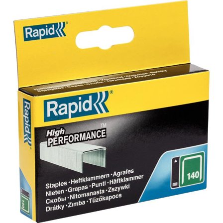 Rapid Nr 140 Bredtrådsklammer Stål 2000-pack 12 mm, Infästning