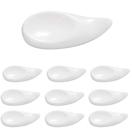 10 nya ätpinnar med pinnhållare i keramik, dekorativt stativ, sked, gaffel, bordsduk, tillbehör