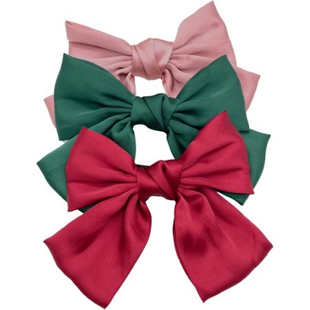 3 Stk Hårclips med Rosett Stora Hårsnoddar Clips Stora Hårsnoddar