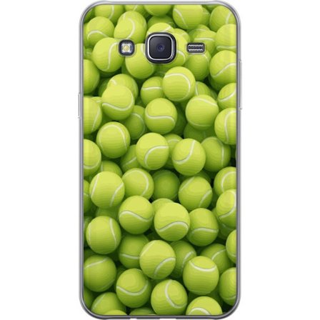 Kompatibel Mobilcover til Samsung Samsung Galaxy J5 Mønster af grønne tennisbolde i høj detalje, sporty motiv med gentagende tekstur og stærke far