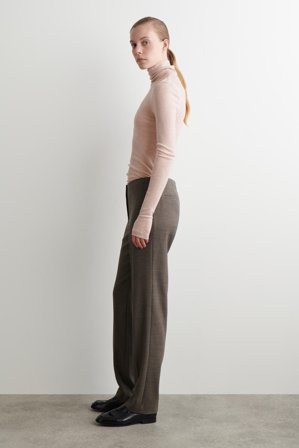 COS Homme Pantalon Slim En Laine Mélangée in Gris