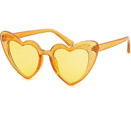 Hjärtformade solglasögon Vintage Retro Överdimensionerade Kattögon Solglasögon