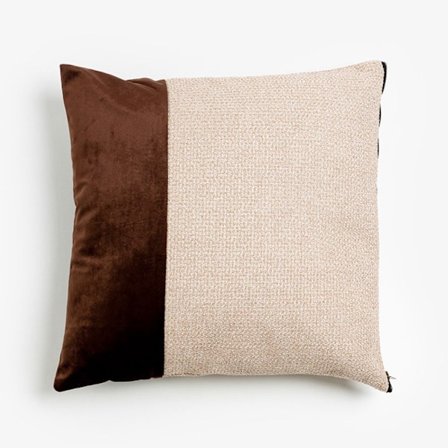 Dekorativ pude 45x45cm, rustrød/beige polyester