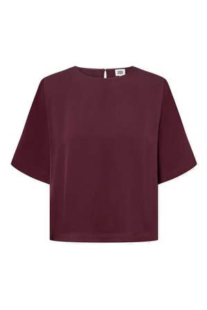 Leonie Satin Tee Burgundy 38