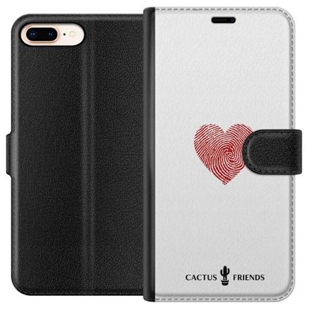 Yhteensopiva Lompakkokotelo Apple Apple iPhone 8 Plus Cactus and Friends - Fingerprint Love