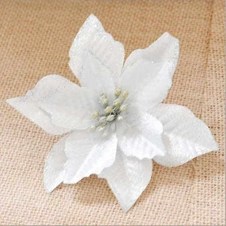 10-pack glittriga konstgjorda julgransblommor