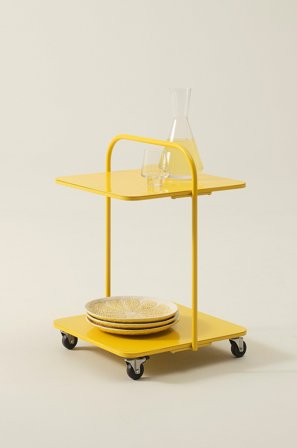 Jotex - Sideborda 45x45 Cm Gul - BOYLE - Kjøp Sidebord & småbord hos Jotex