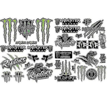 Racing Car Motorcykel Monster Energy Klistermærker Hjelm Dekaler Til Yamaha Honda Kawasaki Suzuki Tw