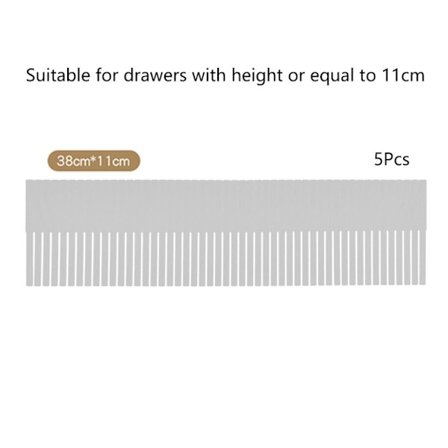 5 stk Skuffedeler Kombinasjonsskillebrett GRÅ M M