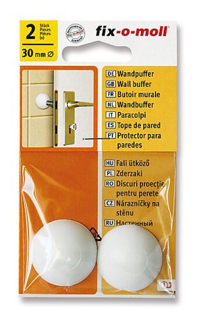 FIX-O-MOLL VEGGBESKYTTER HVIT 30MM 2STK