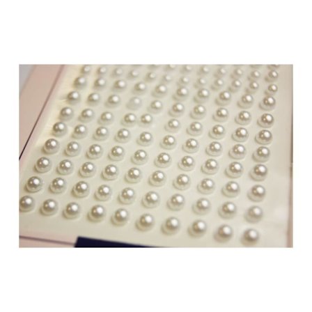 Autocollants Strass - GLOBAL GIFT - Iridescent Perler - Hvide - Klæbende - Nemme at bruge