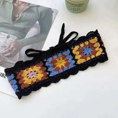 Hårbånd Hæklet Turban SORT