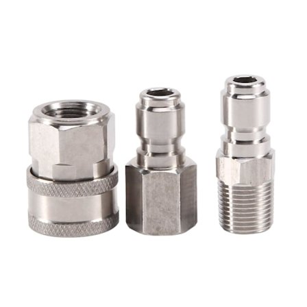 NPT 3/8 tommers hann og hunn hurtigkoblingssett for trykkvaskeradapter og 1 stk NPT 3/8 IBY