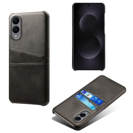 Læder Cover Kortlomme Samsung Galaxy S25 Edge Sort